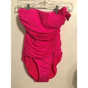 NWT Merona Target PINK One Piece Swimsuit Swim Womens